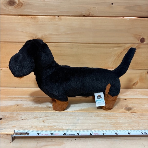 Jellycat FREDDIE SAUSAGE DOG 11" Black Retired Dachshund - Picture 2 of 11